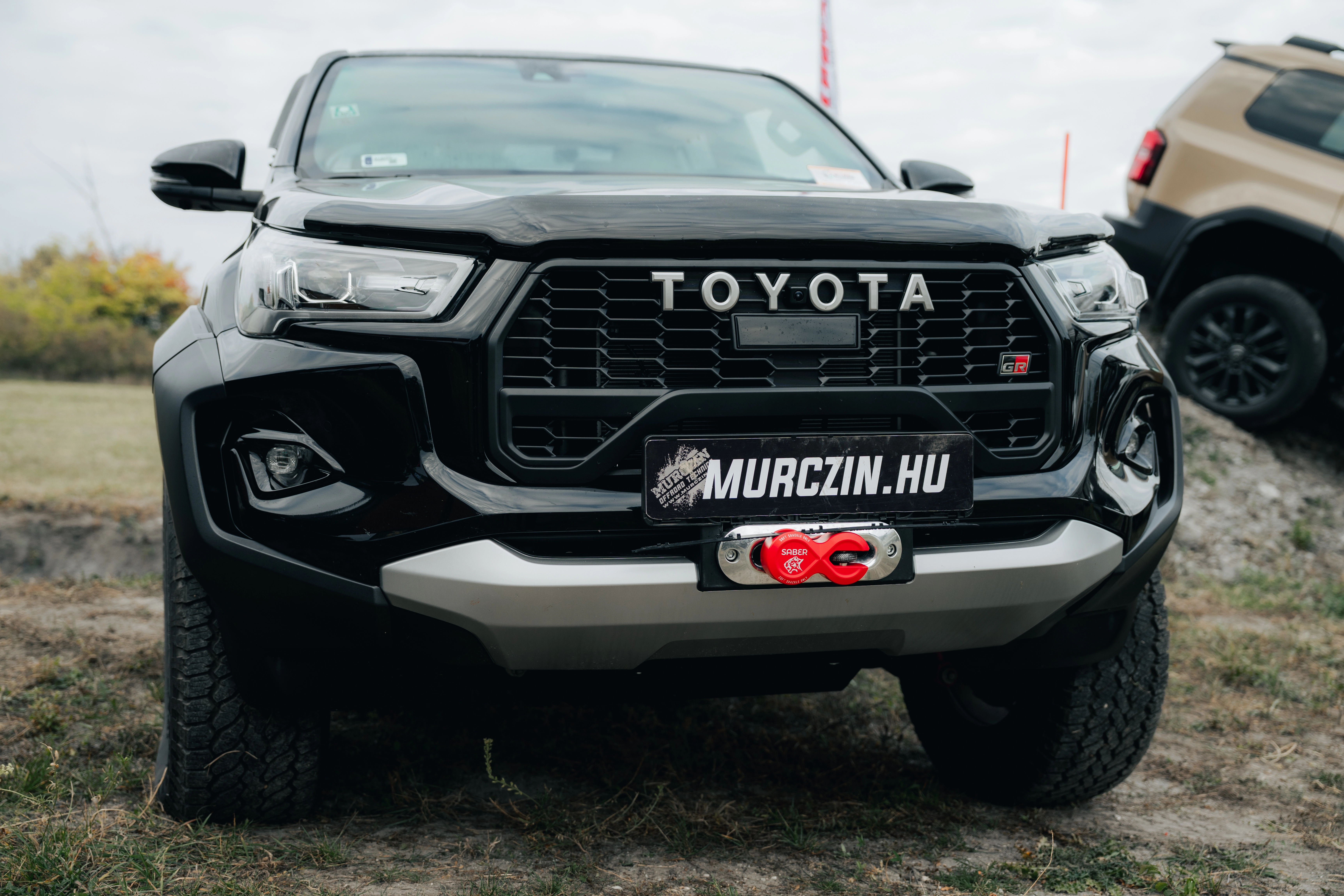 Soft-eye winch rope attached to a winch